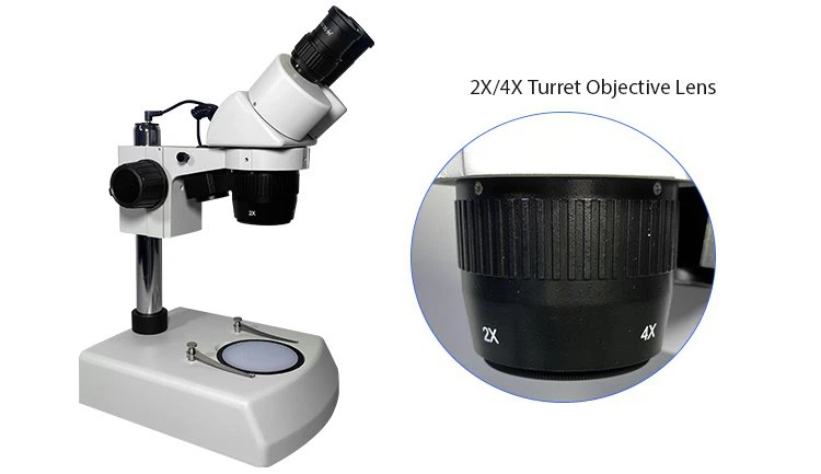 20X 40X magnifications binocular stereo microscope with LED light